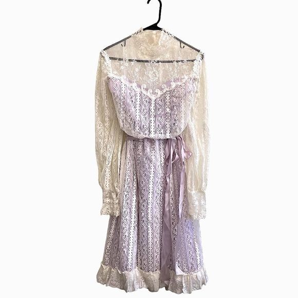 VINTAGE Lace Aflred Angelo Dance Allure Wedding Dress Gown
